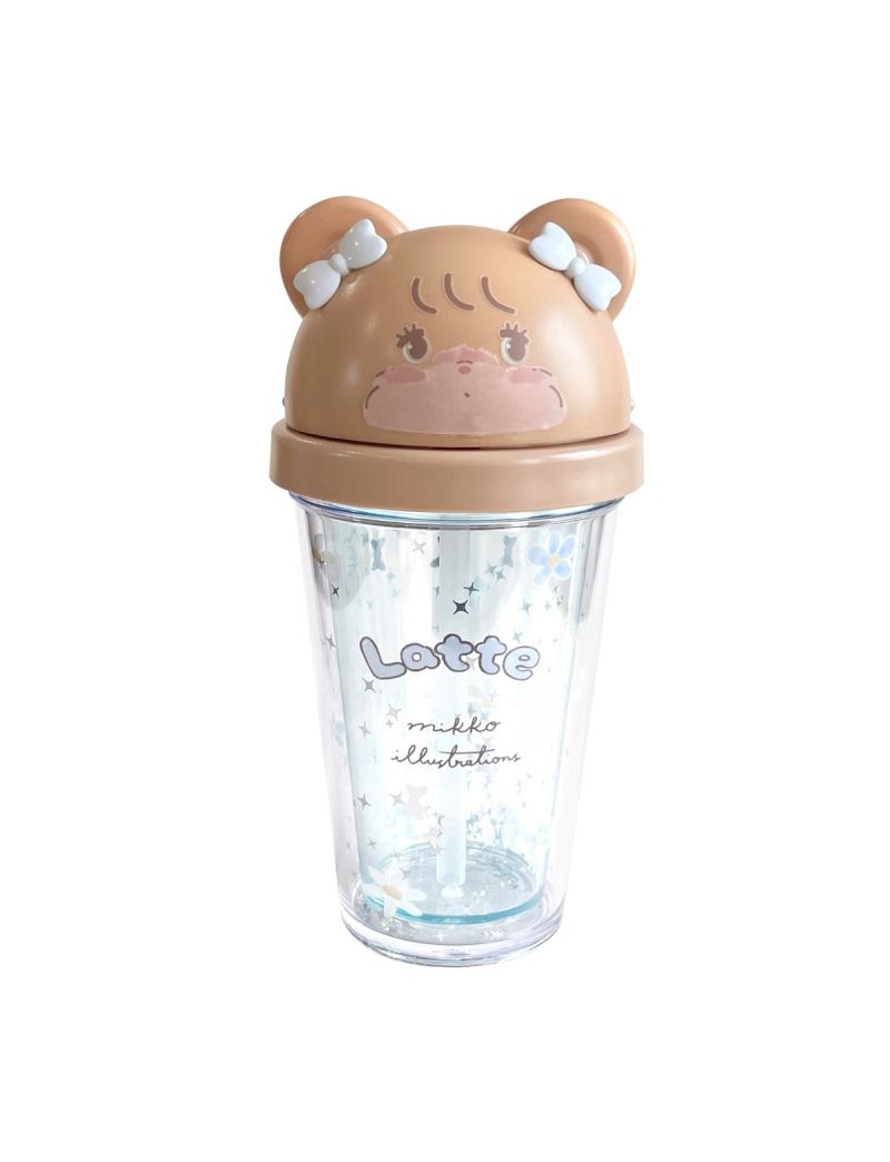 Mikko Collection Latte Plastic Bottle with Cartoon Lid 320ml