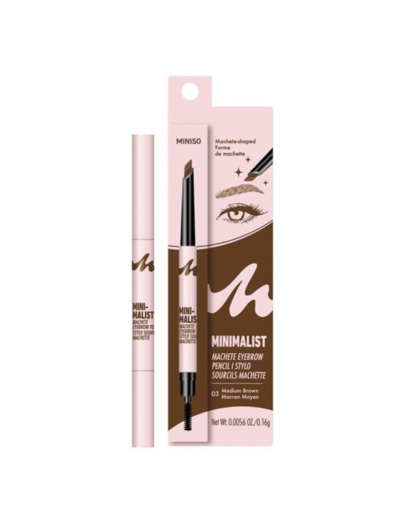 MINISO Minimalist Smooth Application Eyebrow Pencil Medium Brown