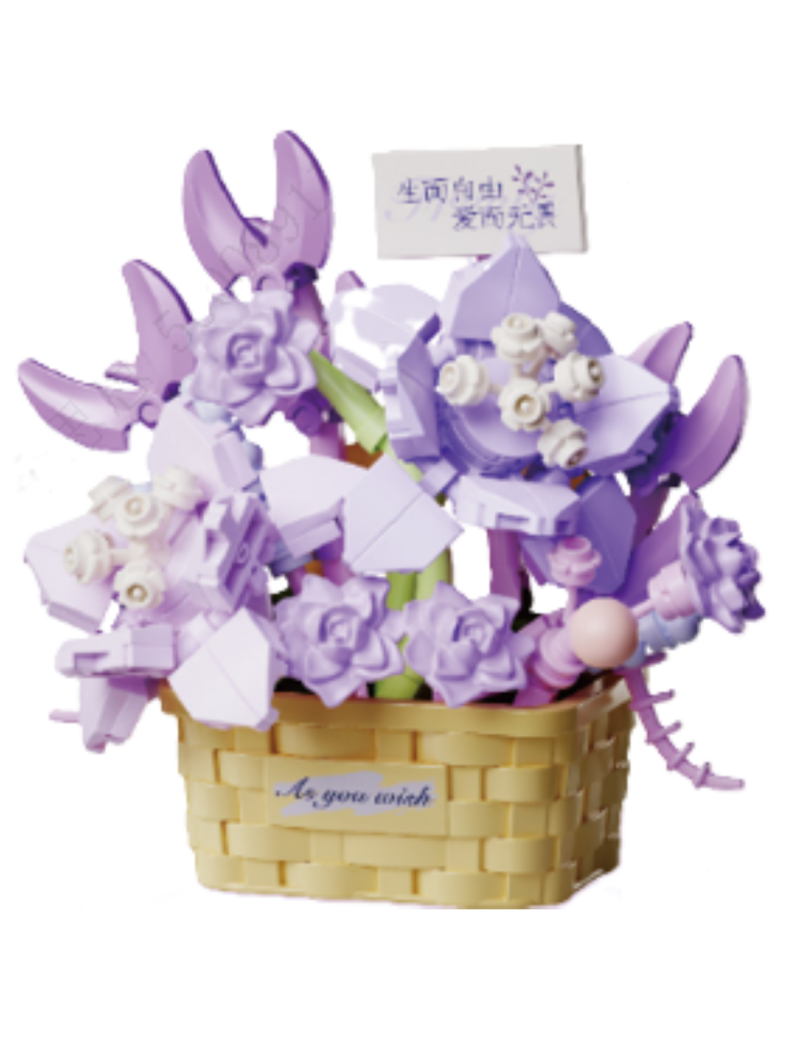 MINISO Toys Flower Language Series Flower Memory Building Blocks