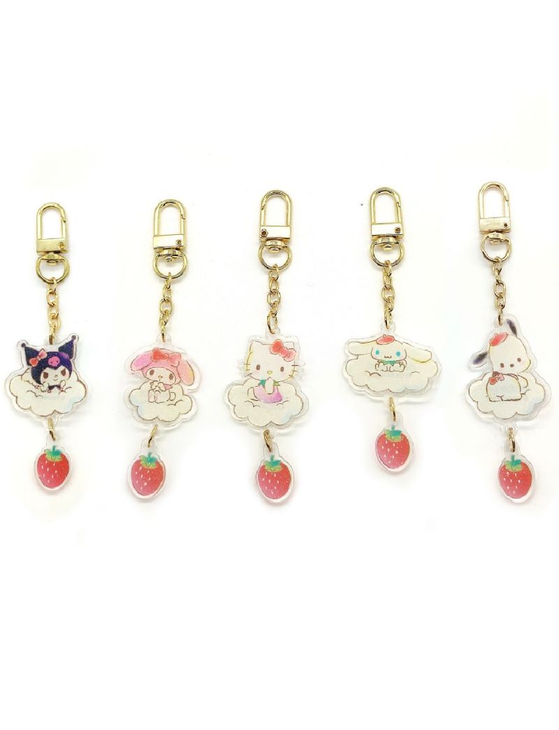 Sanrio Strawberry Collection Acrylic Keychain (Assorted Characters)