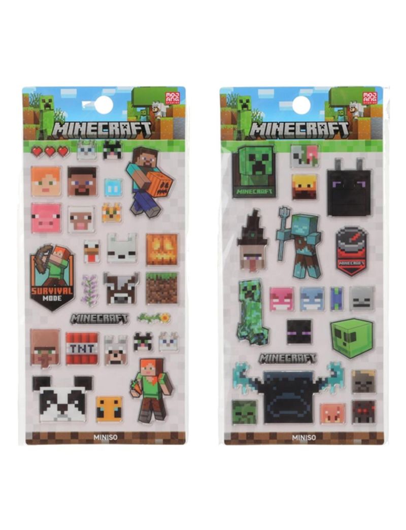 Minecraft Jelly Stickers 1 Pack (Assorted Stickers)