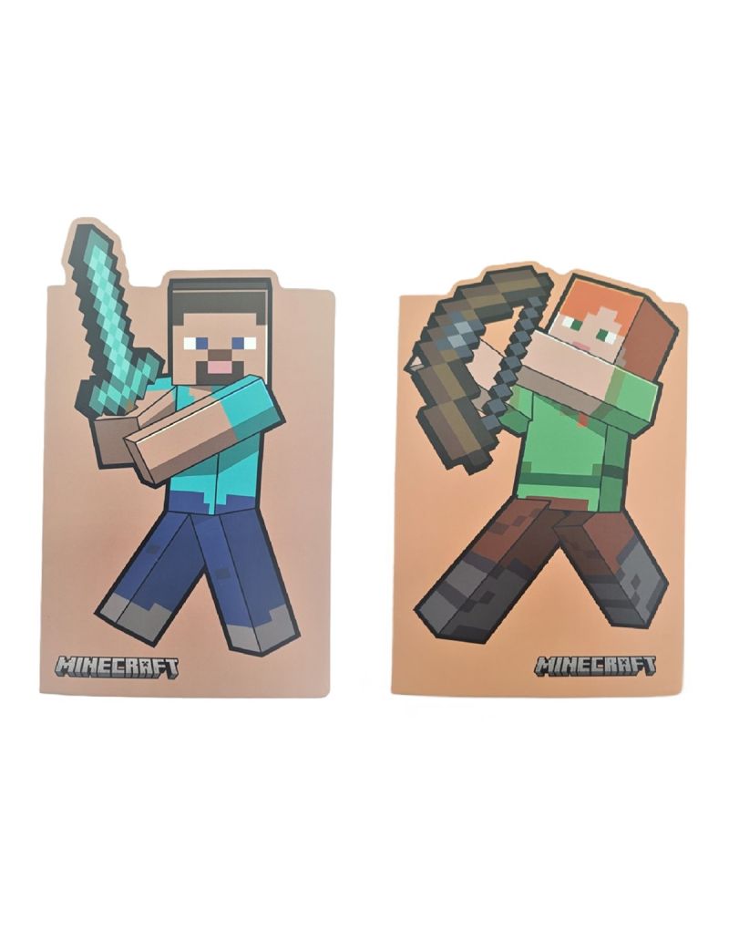 Minecraft Steve & Alex 32 Page Stitch Bound Notebook Set Of 2