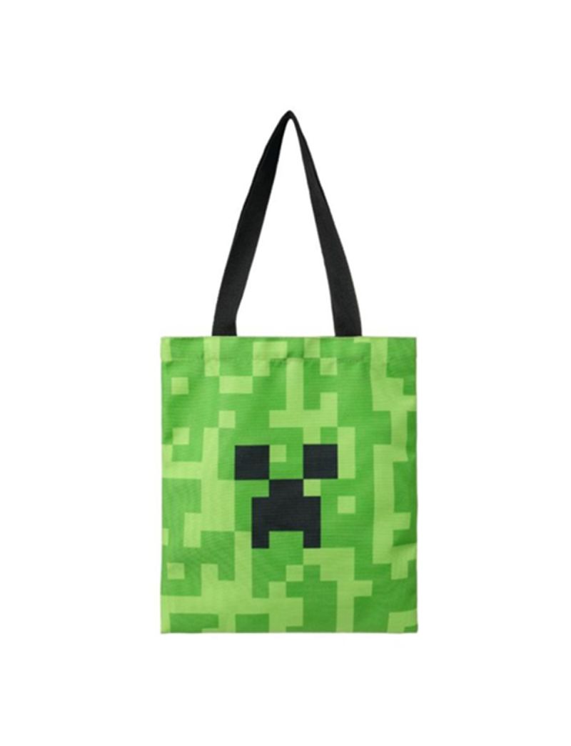 Minecraft Green Shopping Tote Bag