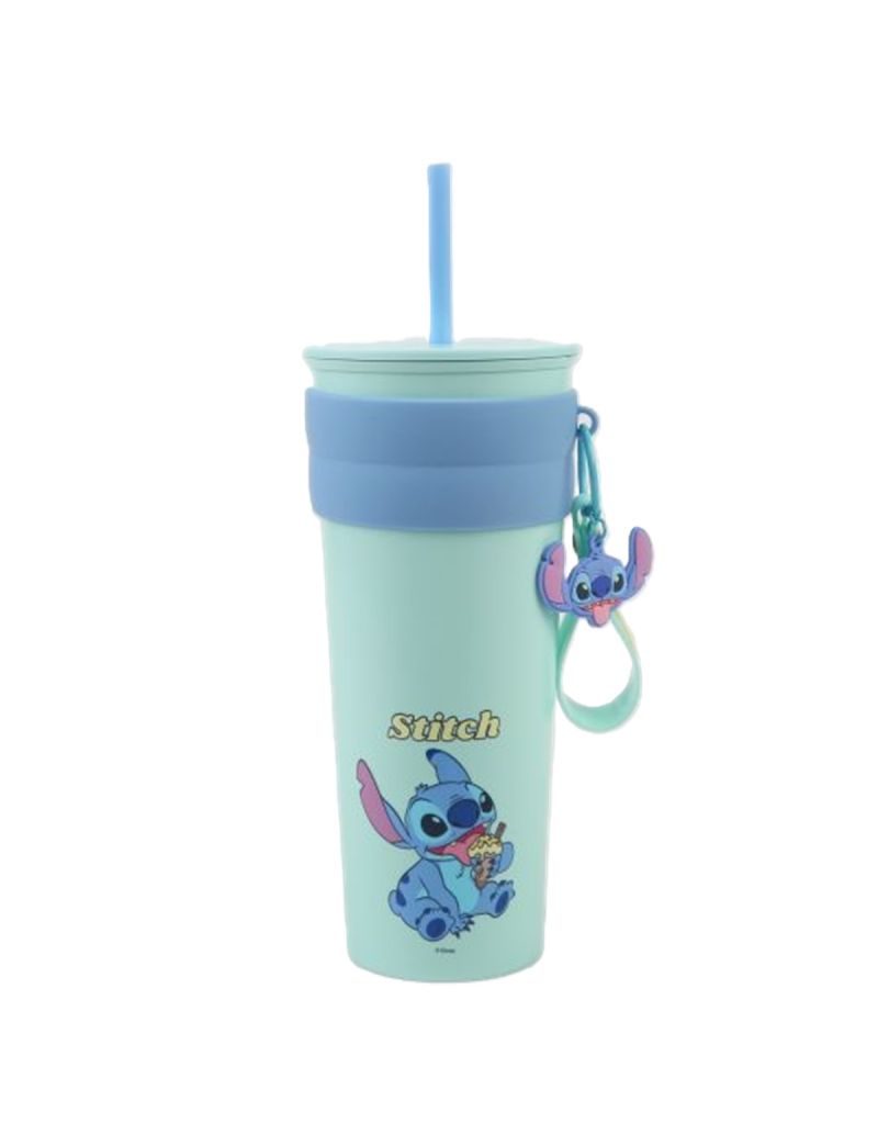 Disney Lilo & Stitch Stainless Steel Tumbler With Pendant & Straw 800ml