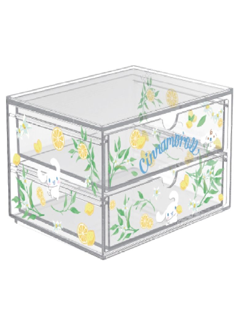 Sanrio Cinnamoroll Flower 2-Drawer Makeup Organiser