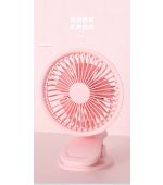 MINISO 1200mAh Pink Mini Clip On Desk Fan