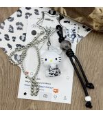 Sanrio Hello Kitty & Friends Hello Kitty Leopard Black & Grey Sitting Figure Pendant
