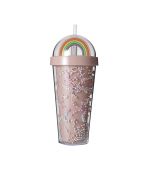 MINISO Macaron Double Wall Plastic Tumbler 420ml