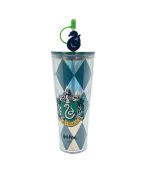 Harry Potter Green Double Wall Plastic Tumbler & Straw 800ml