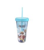One Piece Classic Collection Double Wall Plastic Tumbler & Straw 420ml