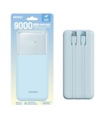 MINISO 9000mAh Blue Built In Dual Cable Power Bank