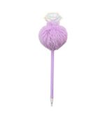MINISO Purple Gem Pom Pom Pen 