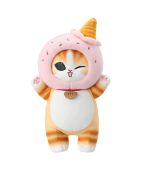 Mofusand Ice Cream Collection Pink Hat Big Plush Soft Toy