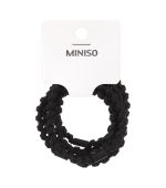 MINISO Black Spiral Hairband Pack Of 4