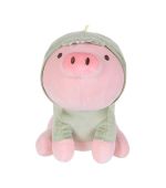 MINISO Sitting Piglet Plush Soft Toy With Dinosaur Hoodie