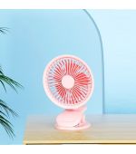 MINISO 1200mAh Pink Mini Clip On Desk Fan