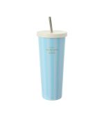 Mofusand Ice Cream Collection Blue Striped Tumbler & Straw