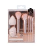 Makeup Brush & Sponge Set 7 Pieces Pink