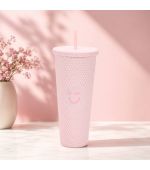 Rose Gold Series Studded Tumbler with Straw (700mL)