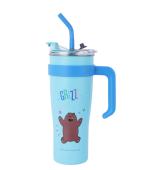 We Bare Bears Grizz Seaside Music Festival Single Wall Steel Tumbler With Handle 1.6l