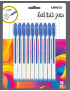 Gel Pen with Cap (10 Pack, Blue)