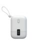 Mini Power Bank With Cable White
