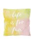 MINISO Life Is For Fun Colour Explosion Square Pillow