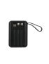 Transparent Series Mini Power Bank With Cable Black