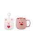 Pink Romance Series Ceramic Mug Set 400ml Cute Bear