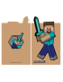 Minecraft Steve & Alex 32 Page Stitch Bound Notebook Set Of 2