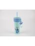 Disney Lilo & Stitch Collection Stainless Steel Tumber with Pendant and Straw 800ml(Stitch)