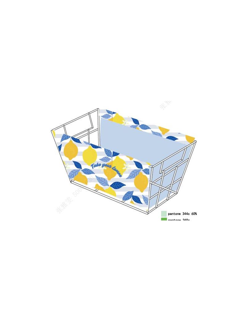 Miniso Lemon Day Large Wire Storage Basket