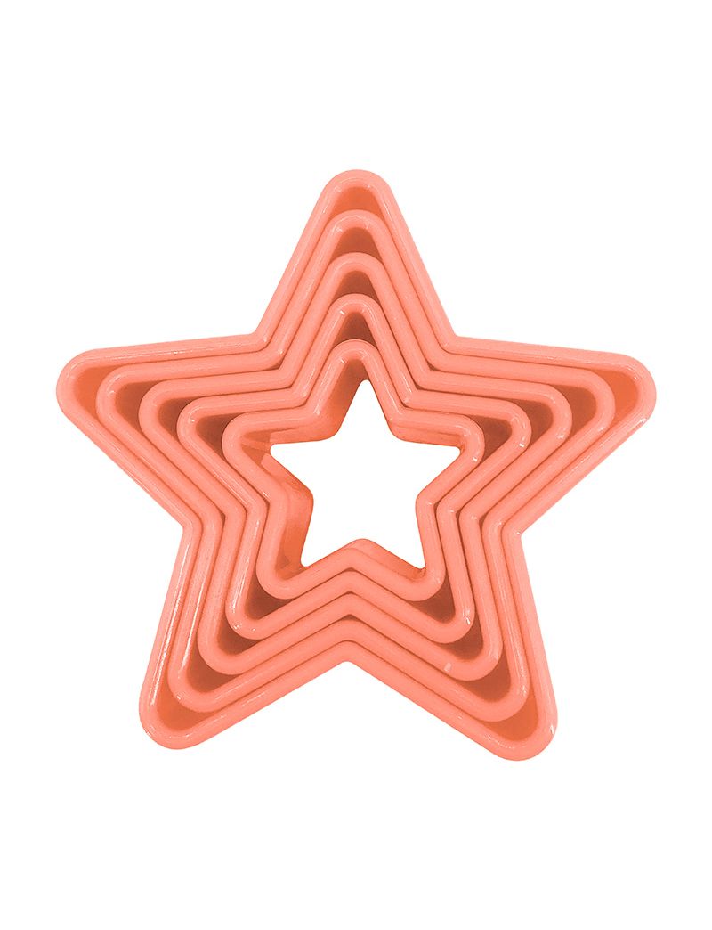 Star Plastic Cookie Cutters ( Orange)