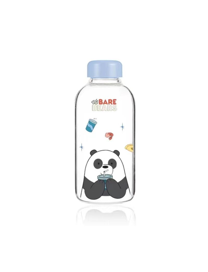 We Bare Bears Panda High Borosilicate 600ml Glass Bottle