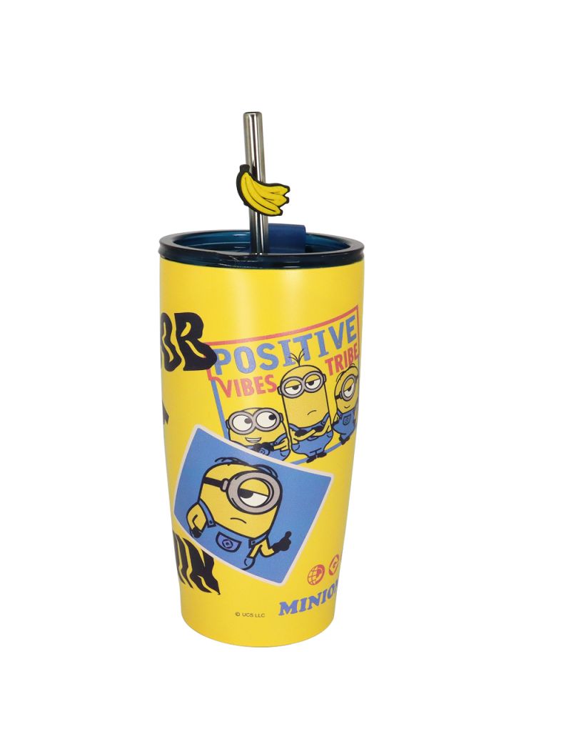 Minions Collection Steel Tumbler With Straw 530ml