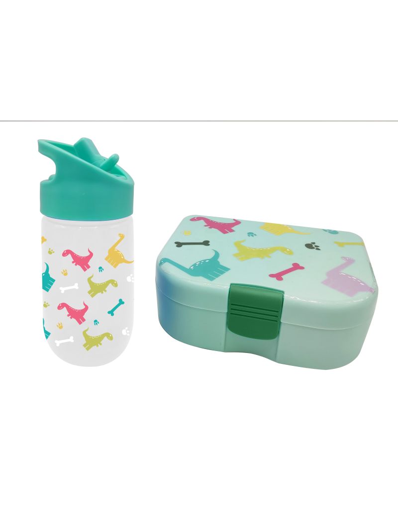 Dinosaur Series Green Bento Box & Water Bottle