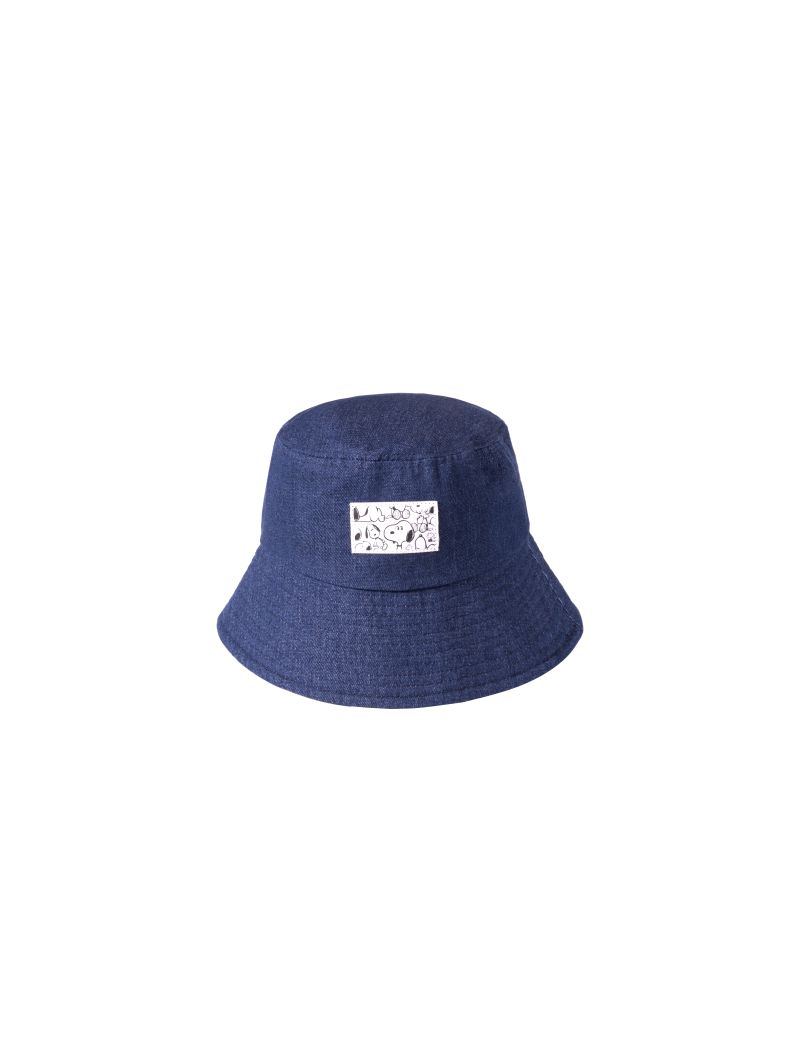 Snoopy Collection Navy Denim Bucket Hat