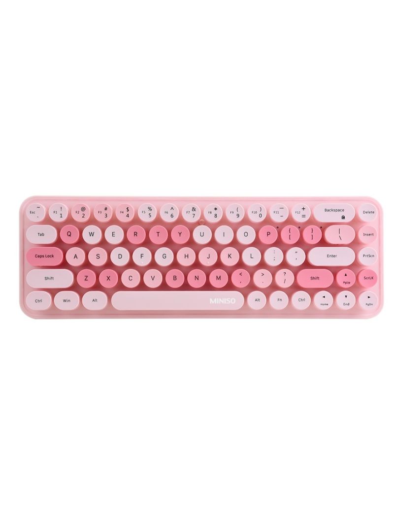 Fashion Wireless Pink Keyboard Model: SK-676AG | MINISO