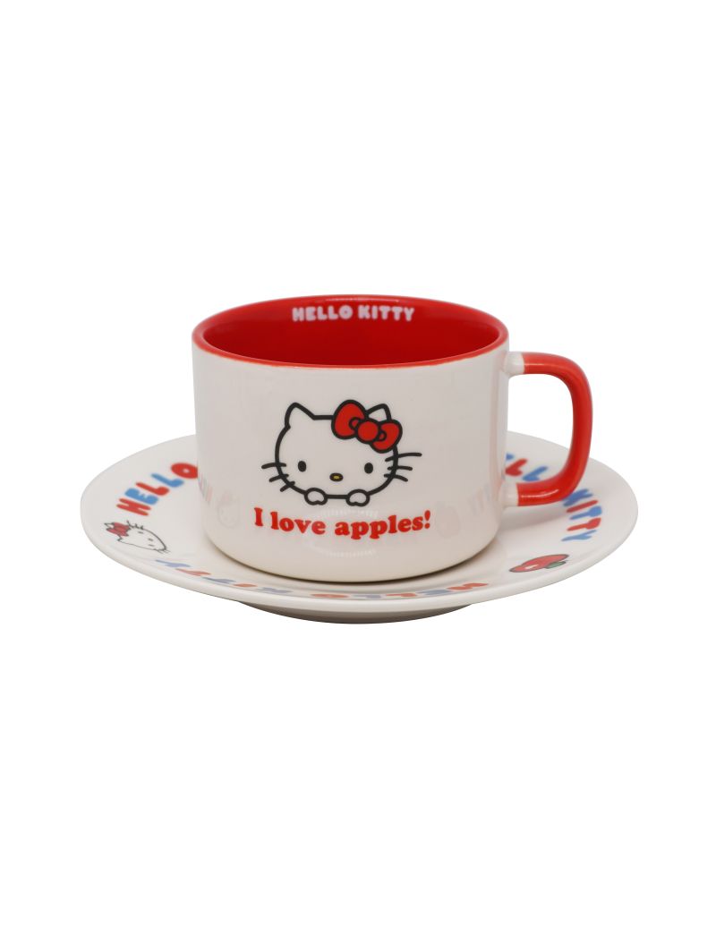 Hello Kitty Apple Collection Ceramic Cup with Coaster 