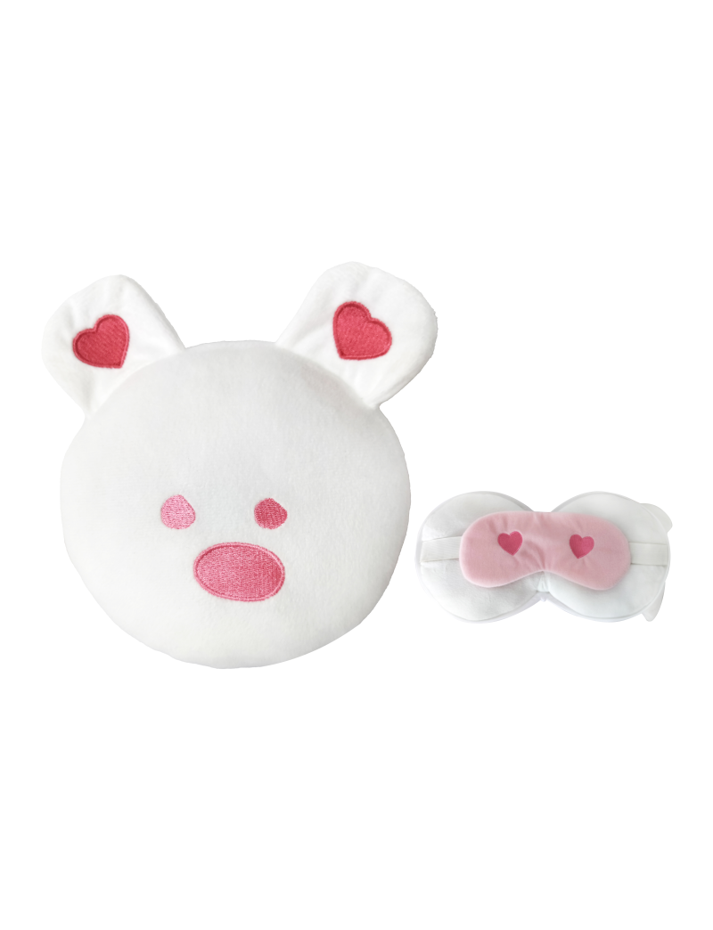 Pink Romance Series Dual-Use Plush Eye Mask