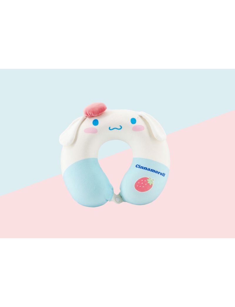 Sanrio Characters Cinnamoroll Strawberry Collection Memory Foam U-Shaped Neck Pillow