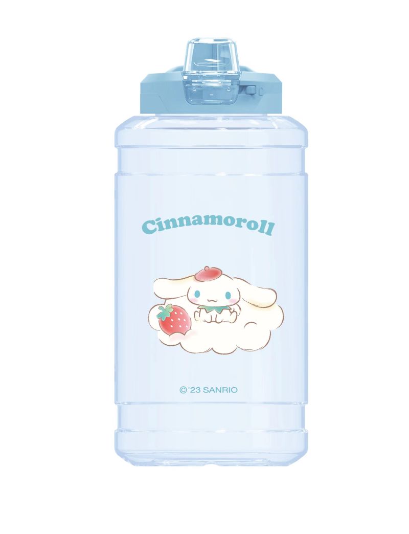 Sanrio Characters Cinnamoroll Strawberry Collection Plastic Bottle Auto Flip Lid