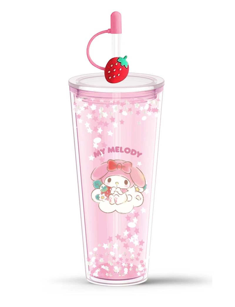Sanrio Characters My Melody Strawberry Collection 800ml Double Wall Tumbler & Straw