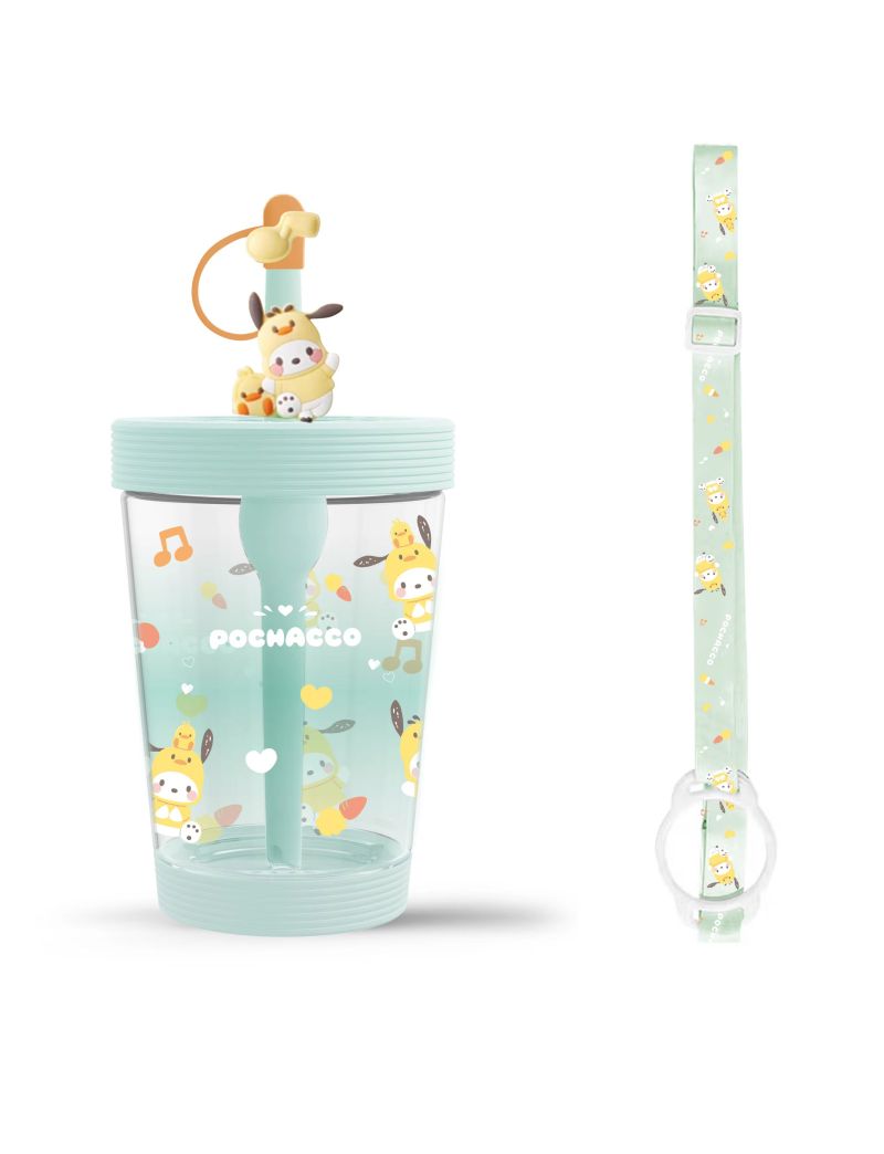 Sanrio characters Tumbler with Shoulder Strap (535mL)(Pochacco)