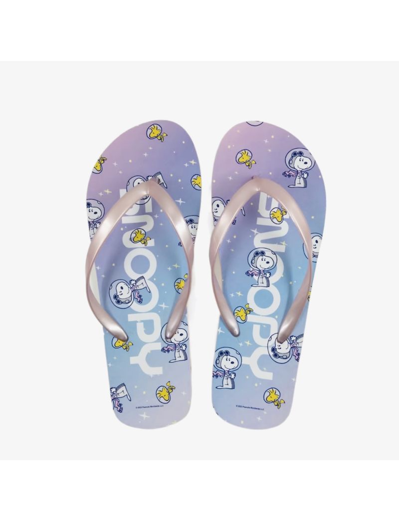 Snoopy the Little Space Explorer Pink Women's Flip-Flops Size 39-40