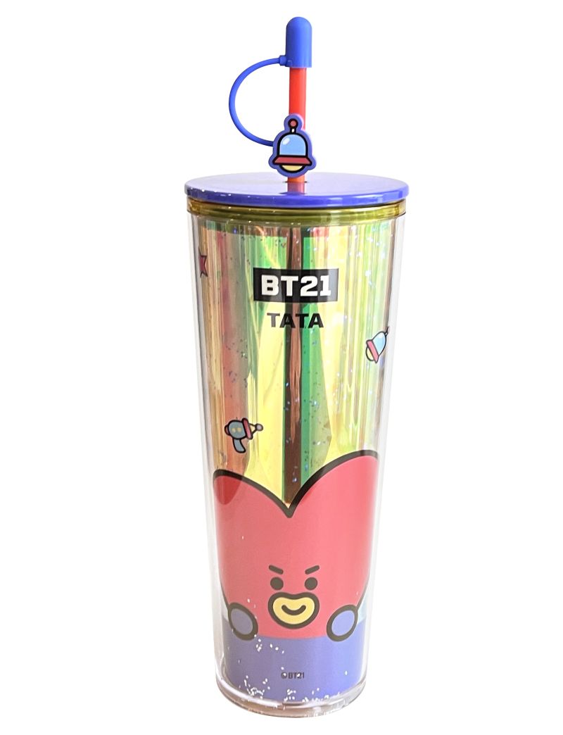 BT21 Collection Double Wall Plastic Tumbler with Straw (800mL)(TATA)