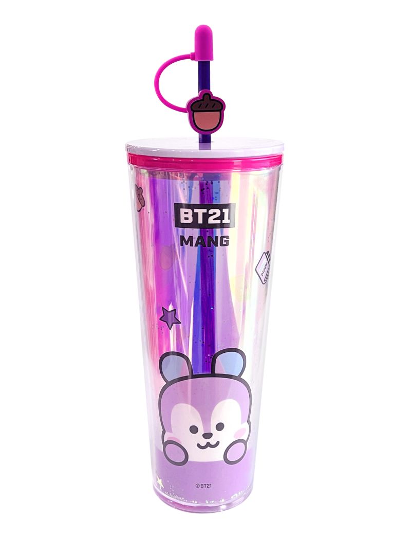 BT21 Collection Double Wall Plastic Tumbler with Straw (800mL)(MANG)
