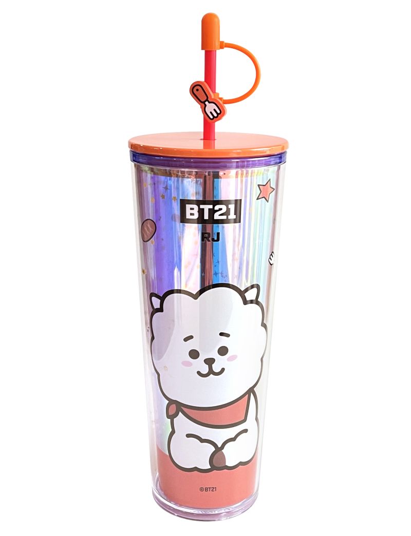 BT21 Collection Double Wall Plastic Tumbler with Straw (800mL)(RJ)