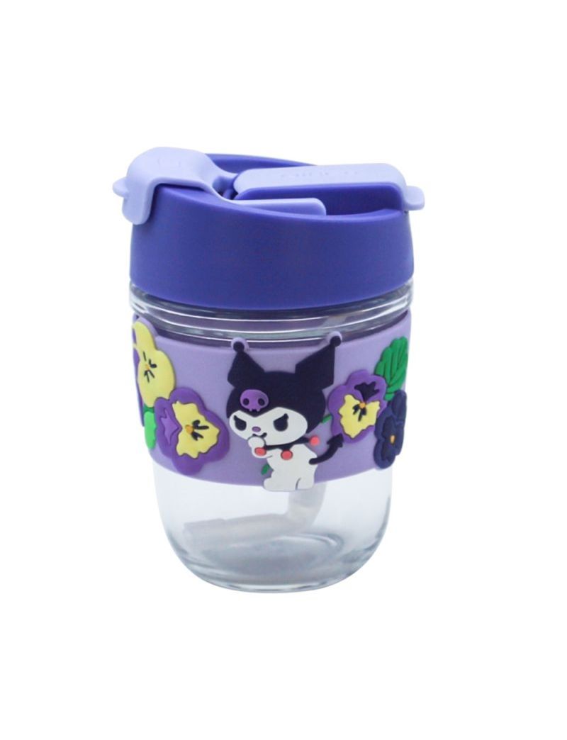 Sanrio Kuromi Glass Bottle With Lid