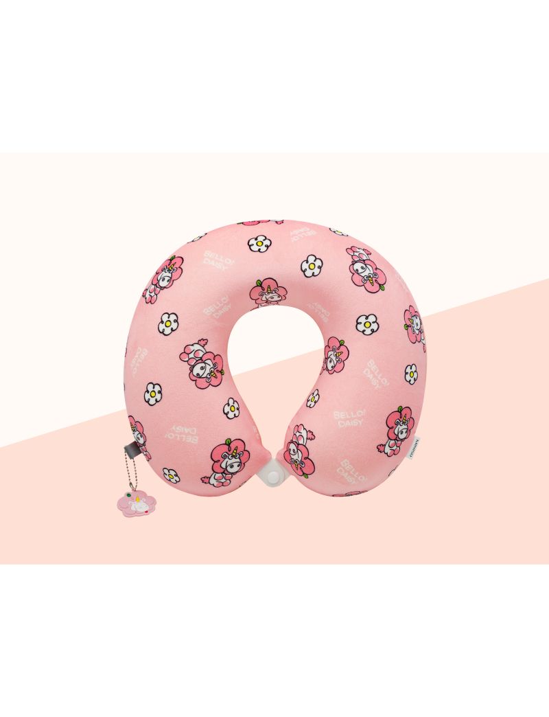 Daisy Minions Collection Memory Foam Neck Pillow(Pink)